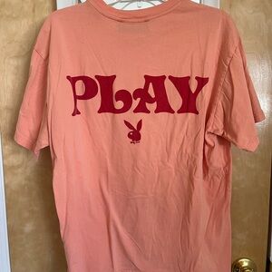 PLAYBOY Coral Tee with Red PLAY Graphic